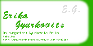 erika gyurkovits business card